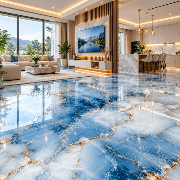 High Glossy Full Body Porcelain Slab Tiles