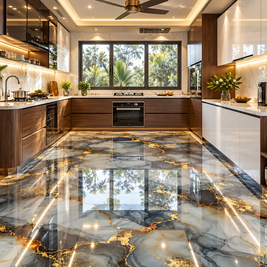 High Glossy Full Body Porcelain Slab Tiles